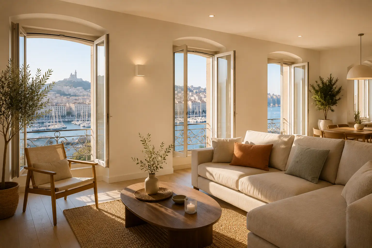 Appartement en location courte durée à Marseille avec vue sur la mer, géré par CocoonHôte