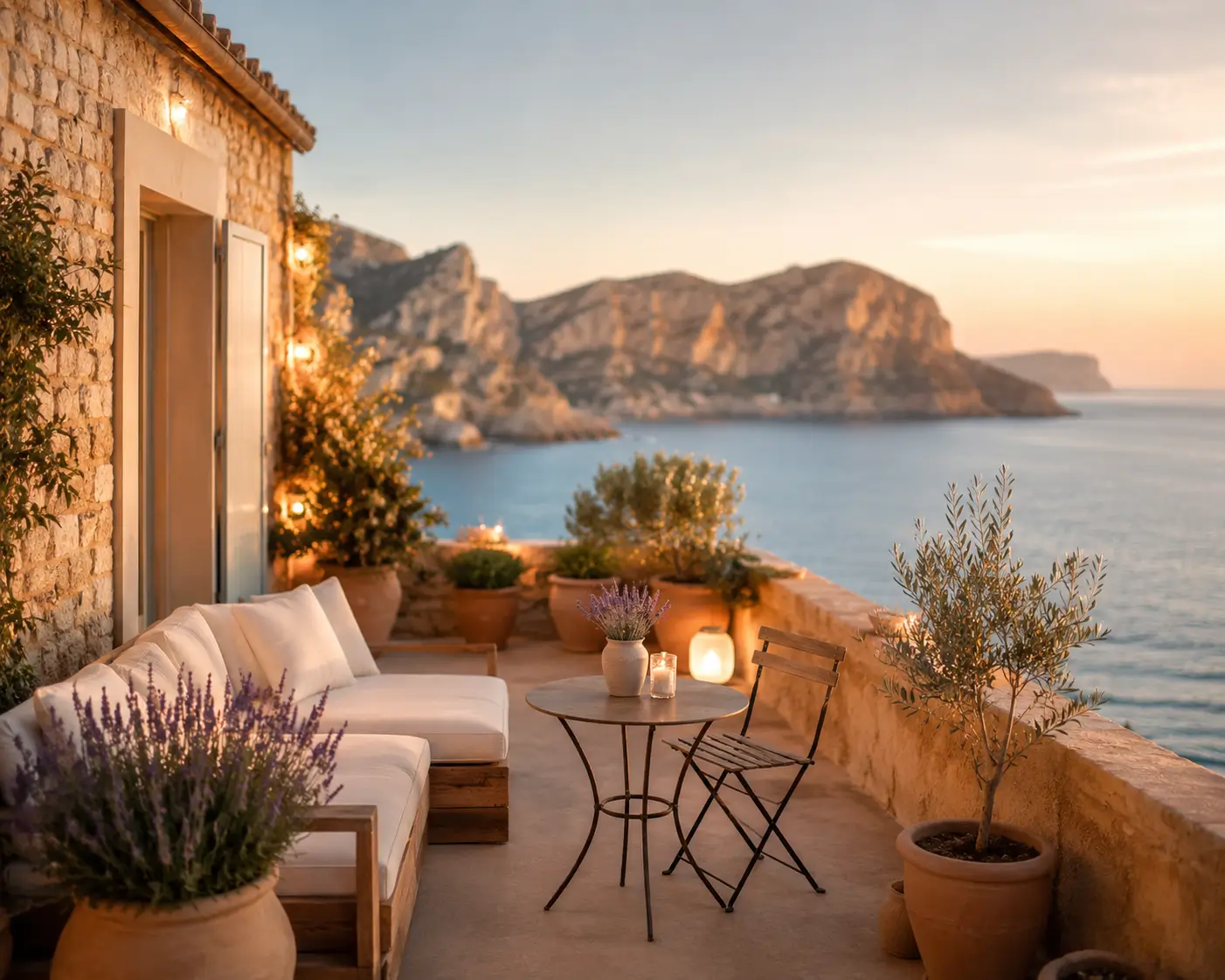 Terrasse vue mer à La Ciotat pour conciergerie Airbnb location courte durée