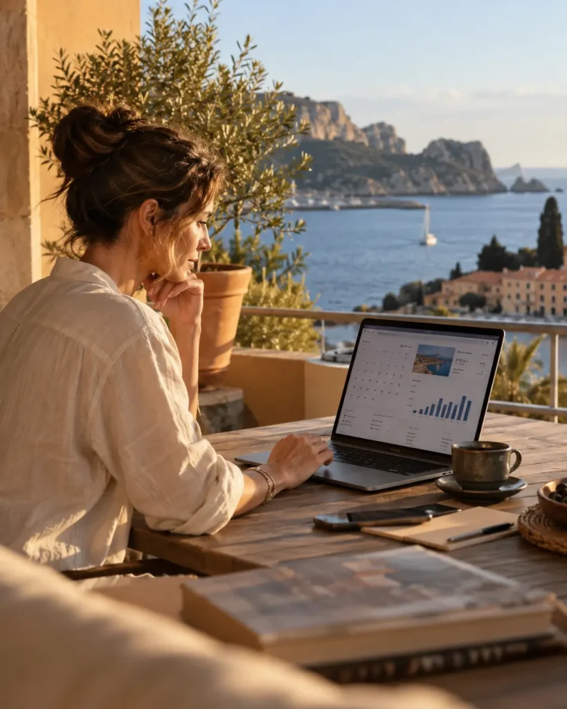 Propriétaire calculant l'impact de la commission Airbnb 15,5 % sur sa rentabilité 2026